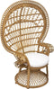 Peacock stoel Takta - Rotan stoel met kussen - Pauwstoel - H150 cm - Pauwelstoel