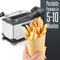 Royalty Line® EFT2000 Friteuse 3 Liter - Frituurpan - 2000W - Koude Zone - 2 tot 4 Personen - Koude Zone - Traploos Instelbare Temperatuurregelaar - RVS