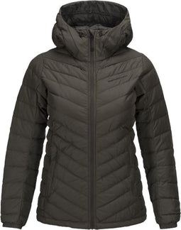 Peak Performance - Wmns Frost Down Hood Cotton - Damesjas - L - Groen
