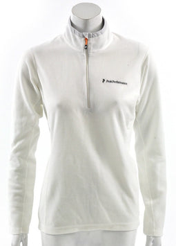 Peak Performance - Wmns Light Micro Zip - Fleece Pully Wit - XL - Wit