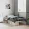 vidaXL - Bedframe - met - hoofdbord - metaal - wit - 100x200 - cm