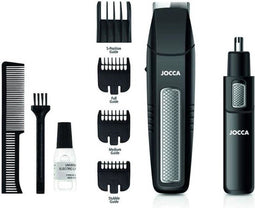 5 in 1 baard KIT - JOCCA - 1439 - 3V - 4 kammen - Zwart en roestvrij staal