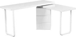 Bureau DKD Home Decor 150 x 120 x 75 cm Natuurlijk Metaal Wit Hout MDF