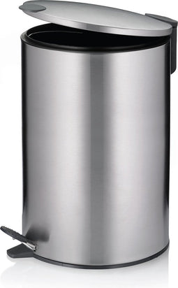 Pedaal Afvalemmer, 12 L, Zilver - Kela | Mats
