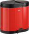 Pedaalemmer - 2 Vakken - Eco verzamelaar 170 - Wesco - afvalvolume 30 (2 x 15) liter - Rood
