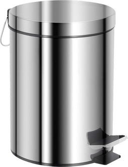Pedaalemmer 5 liter van 20 x 28 cm RVS - kunststof verwijderbare binnen emmer met handvat