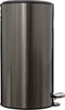 5Five Prullenbak/pedaalemmer Delta - titanium - metaal - 30 liter - 39 x 33 x 62 cm - keuken afvalbak