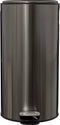 5Five Prullenbak/pedaalemmer Delta - titanium - metaal - 30 liter - 39 x 33 x 62 cm - keuken afvalbak