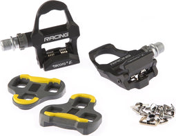 Pedaalset race Tecora E clipless (Look Keo compatibel) - zwart