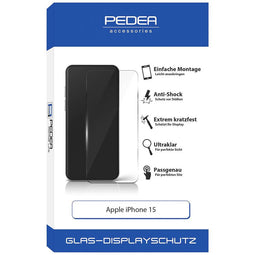 Pedea 50170098 Screenprotector (glas) Geschikt voor: iPhone 15 1 stuk(s)