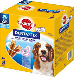 Pedigree Hondensnack Tandverzorging DentaStix Medium Dog Multipack (8 x 7) 1,44 kg