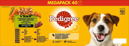Pedigree nat hondenvoedsel 40 zakjes van 100gr = 4 kg nat hondenvoer