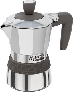 Pedrini MyMoka induction Moka pot Bruin, Roestvrijstaal