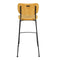 Zuiver Benson Barkruk - Zithoogte 75 Cm - Set Van 2 - Stof Okergeel - Zwart Metalen Frame
