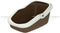 Peewee - Kattenbak EcoMinor bruin / ivoor Startpakket – 56 x 39 x 27.5cm