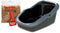 Peewee Kattenbak EcoMinor zwart / antraciet Startpakket - 56 x 39 x 27.5cm