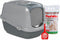 PeeWee XXL kattenbak EcoDome Startpakket Antraciet/Grijs - 66,5 x 48,5 x 46,5 cm
