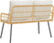 vidaXL - Tuinbank - Natuurlijk - 114x64x78 - cm - Poly - Rattan