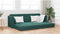 vidaXL - Vloersofa - Bed - 2-in-1 - Donkergroen - 213x144x60 - cm