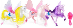 Pegasus paard met borstel - 3 assortiment 12 x 16cm