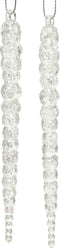 Pegel acryl - hang 15 cm zilver - 2 stuks