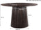 Livingfurn - Eetkamertafel Salvator Walnut 130cm - Mangohout
