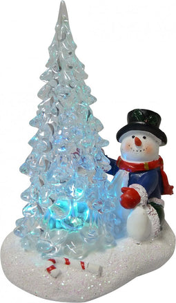 Peha Sneeuwpop met verlichte boom