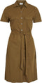 VILA VISAFINA S/S SHIRT DRESS - Dames Jurk - Totale lengte 105 cm bij maat S - Maat S