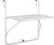 vidaXL - Balkontafel - 60x40 - cm - staal - wit