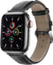 imoshion Lederen krokodil bandje - Geschikt voor Apple Watch 1, 2, 3, 4, 5, 6, 7, 8, 9, 10 (42 mm), SE - 38/40/41 mm - Zwart - One Size