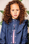 B.Nosy Y108-5111 - Meisjes Blouse - Denim met ruffle - Maat 146/152