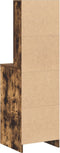 vidaXL - Hoge - Kast - in - Gerookt - Eiken, - 40x41x135 - cm, - Gemaakt - van - Engineered - Wood