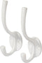 Pekodom Kapstok Haak Dubbel Oud Wit 22x19cm - Set van 2