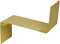 Pekodom - WandPlank - Modulair Messing Ongepolijst 30x30x15cm