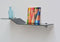 Pekodom Wandplank Scalino Pelicani Kit Zwart/Zilver 0,6x78x18cm