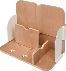 Pekodom - Wandrek Multiplex Naturel Wit Staal 40x40cm