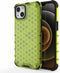 Lunso - Honinggraat Armor Backcover hoes - Geschikt voor iPhone 13 - Fluor Geel