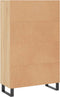 vidaXL - Hoge - kast - 69,5x31x115 - cm - bewerkt - hout - sonoma - eikenkleurig