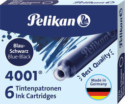 Pelikan - Inktpatroon 4001 blauw/zwart | 10 stuks