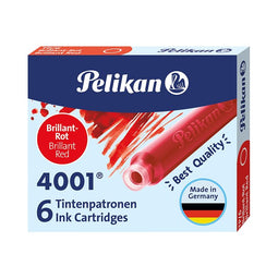 Pelikan - Inktpatroon pelikan 4001 rood | 10 stuks