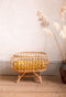 Pellianni: POPPENWIEG 38x25x28cm , in rotan, handgemaakt, matras incl., 3+