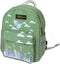 Pellianni: RUGZAK GROEN 28x23x10cm, ca 6,5l, ecovriendelijk en veganistisch canvas katoen, Zweeds design, 18m+