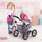 Bayer Design - Poppenwagen Trendy - Verstelbare duwstang - Grijs Roze