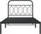 vidaXL - Bedframe - met - hoofdbord - metaal - zwart - 107x203 - cm