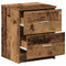 vidaXL - Nachtkastje - met - 2 - lades - 40x36x50 - cm - oud - houtkleurig