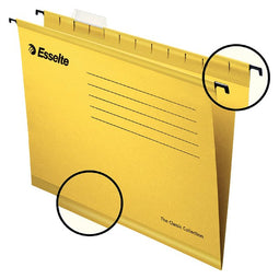 Esselte - Hangmap esselte classic folio v-bodem geel | 25 stuks