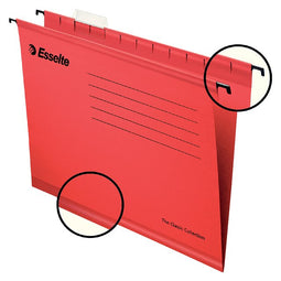 Esselte - Hangmap esselte classic folio v-bodem rood | 25 stuks