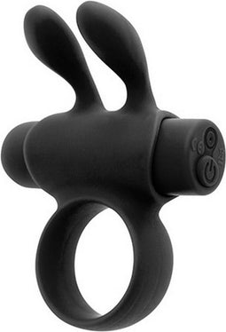 Penisring S Pleasures Rabbit Zwart