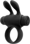 Penisring S Pleasures Rabbit Zwart
