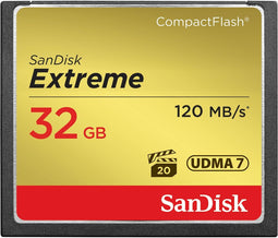 Sandisk CF Extreme - Compact Flash - 32GB - 120MB/s lezen - 85MB/s schrijven